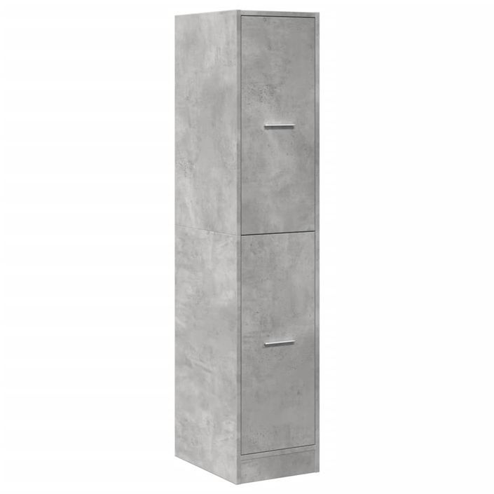 Armoire d'apothicaire gris béton 30x41x144,5 cm bois ingénierie - Photo n°3