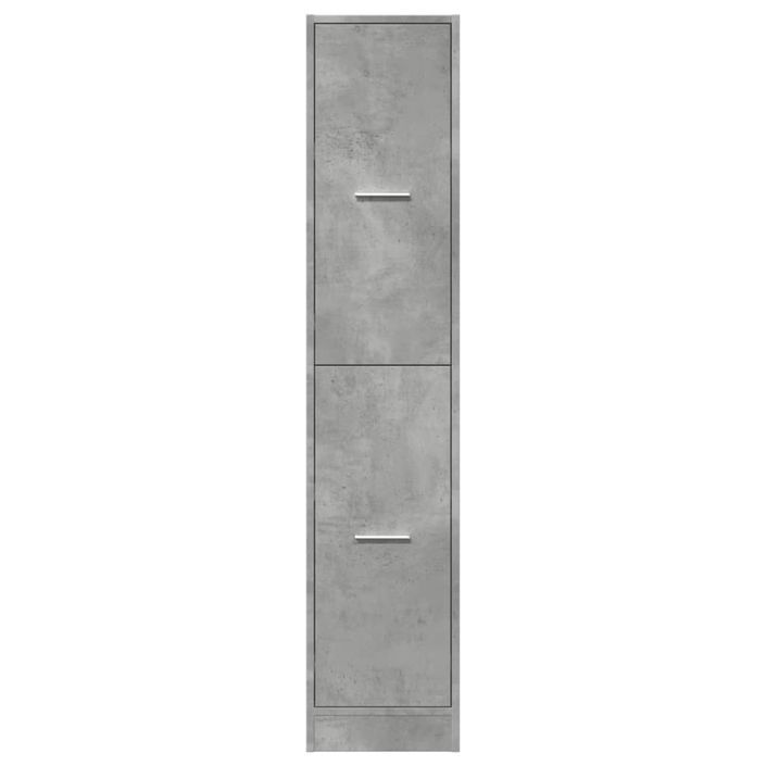 Armoire d'apothicaire gris béton 30x41x144,5 cm bois ingénierie - Photo n°5