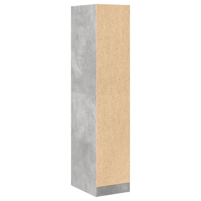 Armoire d'apothicaire gris béton 30x41x144,5 cm bois ingénierie - Photo n°7