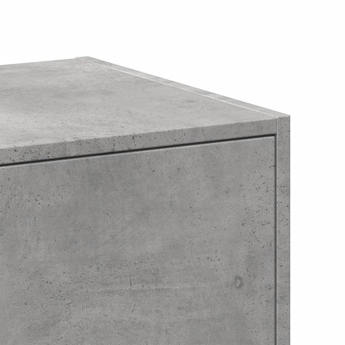 Armoire d'apothicaire gris béton 30x41x144,5 cm bois ingénierie - Photo n°8