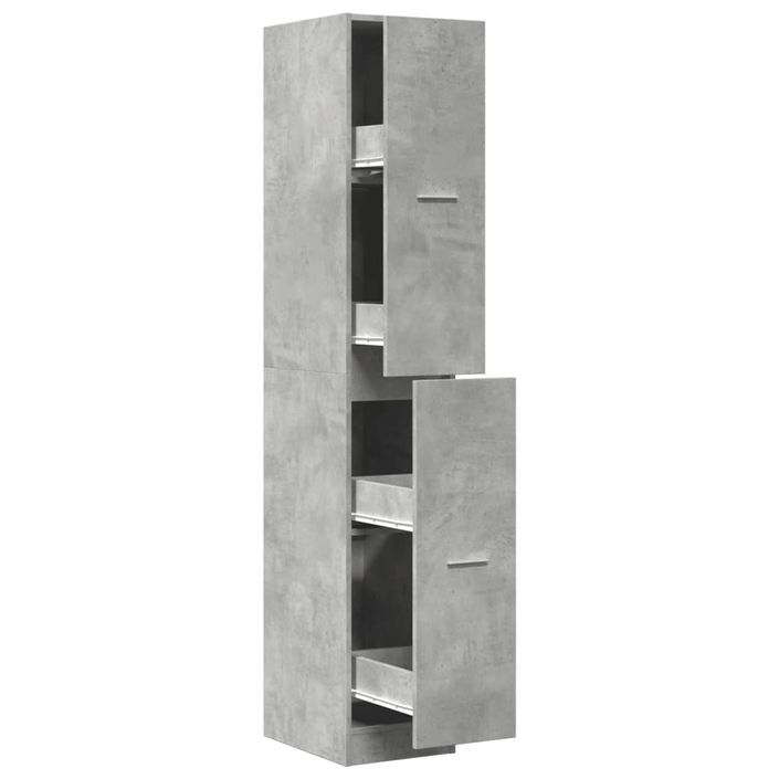 Armoire d'apothicaire gris béton 30x41x174,5 cm bois ingénierie - Photo n°2