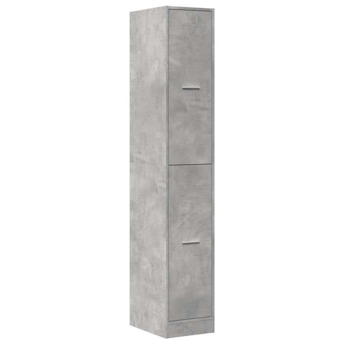 Armoire d'apothicaire gris béton 30x41x174,5 cm bois ingénierie - Photo n°3