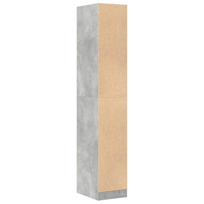 Armoire d'apothicaire gris béton 30x41x174,5 cm bois ingénierie - Photo n°7