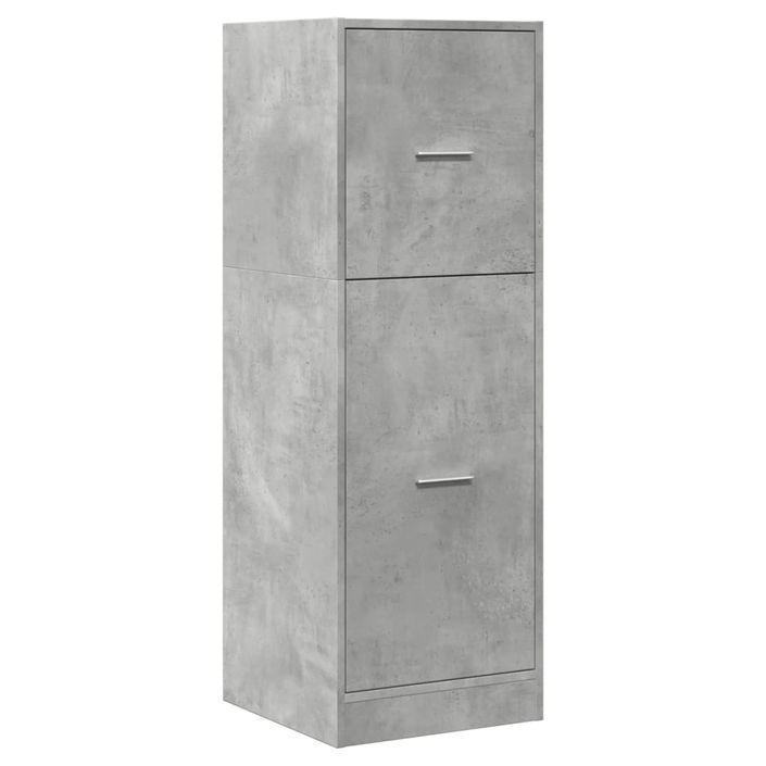 Armoire d'apothicaire gris béton 40x41x118 cm bois d'ingénierie - Photo n°3