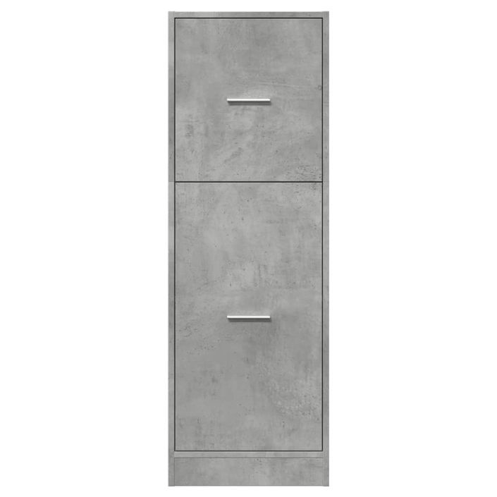 Armoire d'apothicaire gris béton 40x41x118 cm bois d'ingénierie - Photo n°5