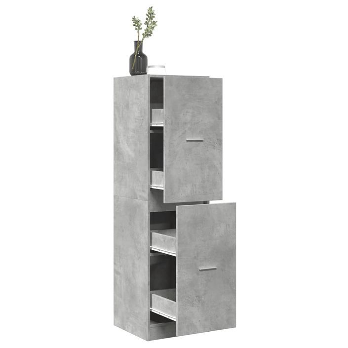 Armoire d'apothicaire gris béton 40x41x144,5 cm bois ingénierie - Photo n°1