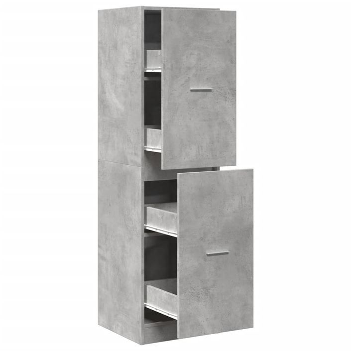 Armoire d'apothicaire gris béton 40x41x144,5 cm bois ingénierie - Photo n°2