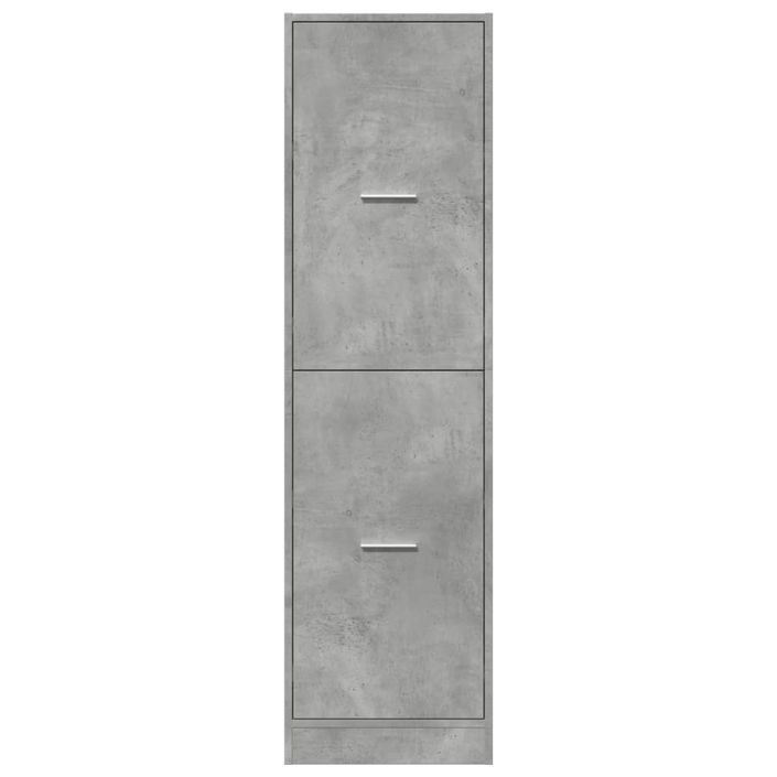 Armoire d'apothicaire gris béton 40x41x144,5 cm bois ingénierie - Photo n°5