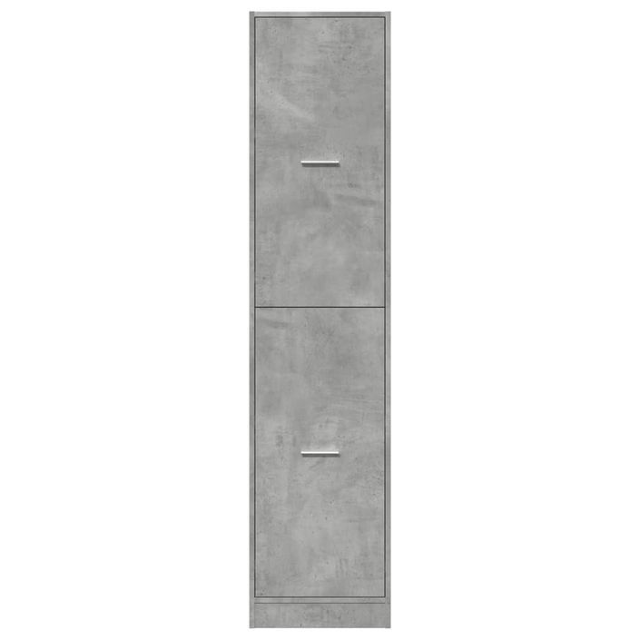 Armoire d'apothicaire gris béton 40x41x174,5 cm bois ingénierie - Photo n°5