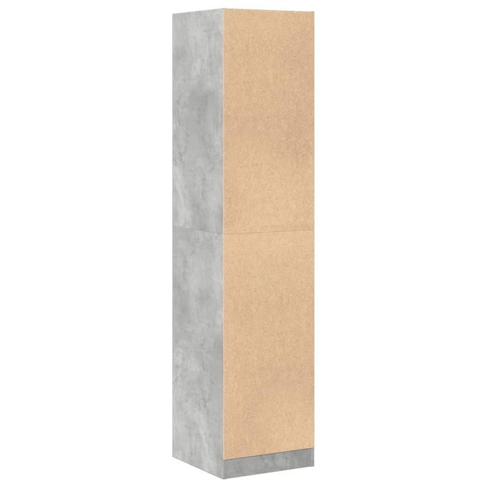 Armoire d'apothicaire gris béton 40x41x174,5 cm bois ingénierie - Photo n°7