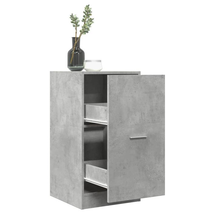 Armoire d'apothicaire gris béton 40x41x77,5cm bois d'ingénierie - Photo n°1