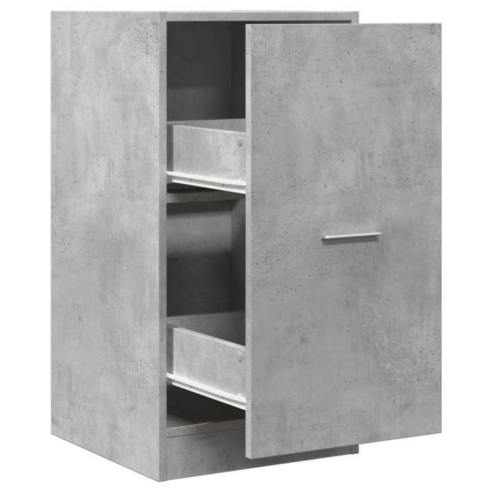 Armoire d'apothicaire gris béton 40x41x77,5cm bois d'ingénierie - Photo n°2