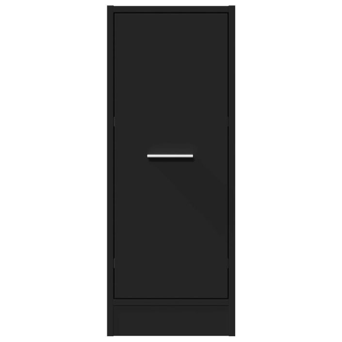 Armoire d'apothicaire noir 30x41x77,5 cm bois d'ingénierie - Photo n°5