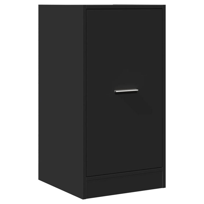 Armoire d'apothicaire noir 40x41x77,5 cm bois d'ingénierie - Photo n°3