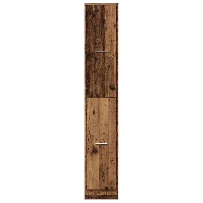 Armoire d'apothicaire vieux bois 30x41x174,5 cm bois ingénierie - Photo n°5