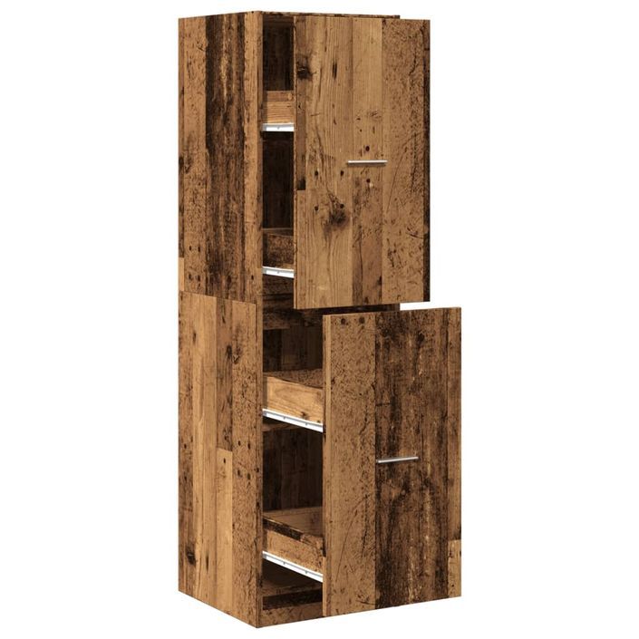 Armoire d'apothicaire vieux bois 40x41x144,5 cm bois ingénierie - Photo n°2