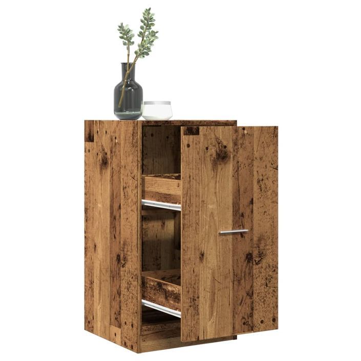 Armoire d'apothicaire vieux bois 40x41x77,5cm bois d'ingénierie - Photo n°1