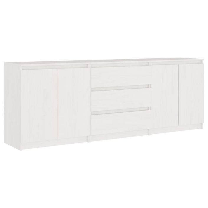 Armoire d'appoint Blanc 180x36x65 cm Bois de pin massif - Photo n°1