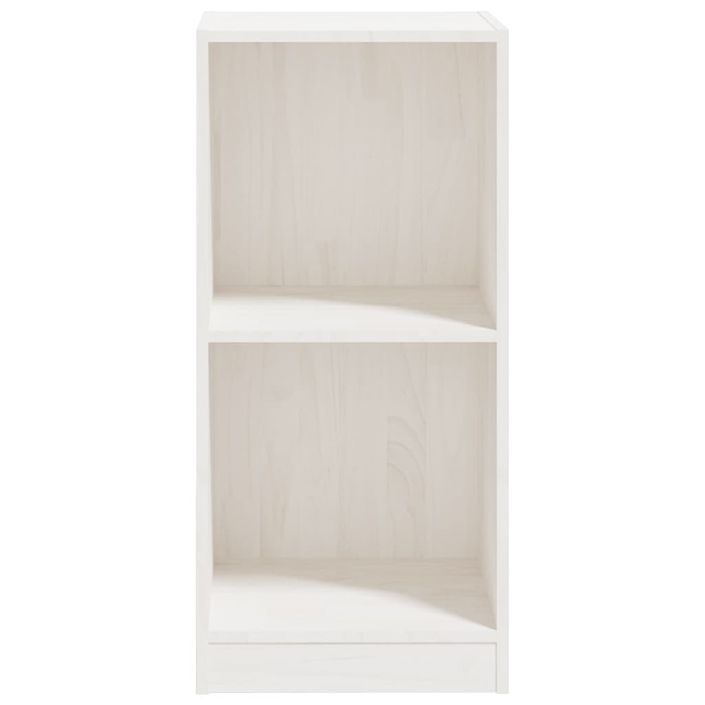 Armoire d'appoint blanc 35,5x33,5x76 cm bois de pin massif - Photo n°5