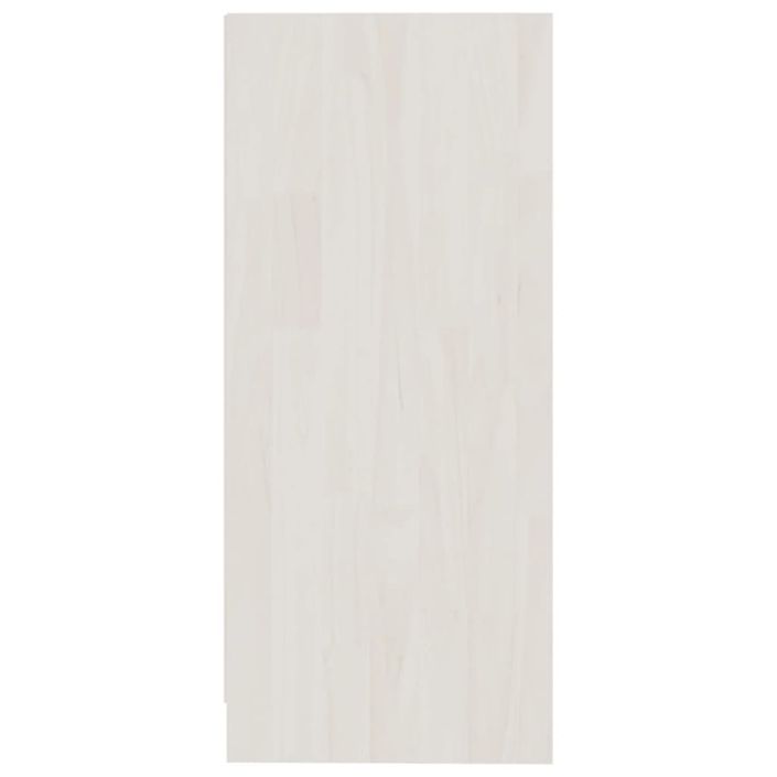 Armoire d'appoint blanc 35,5x33,5x76 cm bois de pin massif - Photo n°6