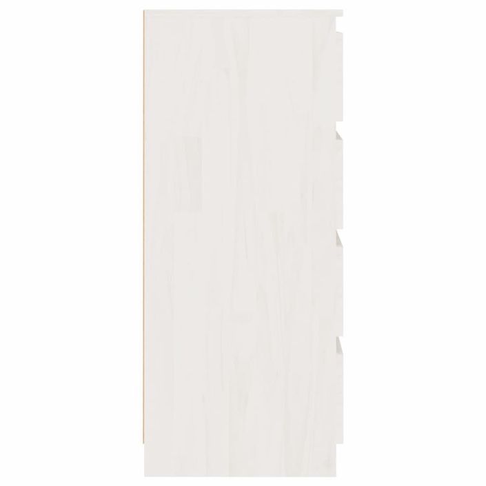 Armoire d'appoint Blanc 60x36x84 cm Bois de pin massif - Photo n°7