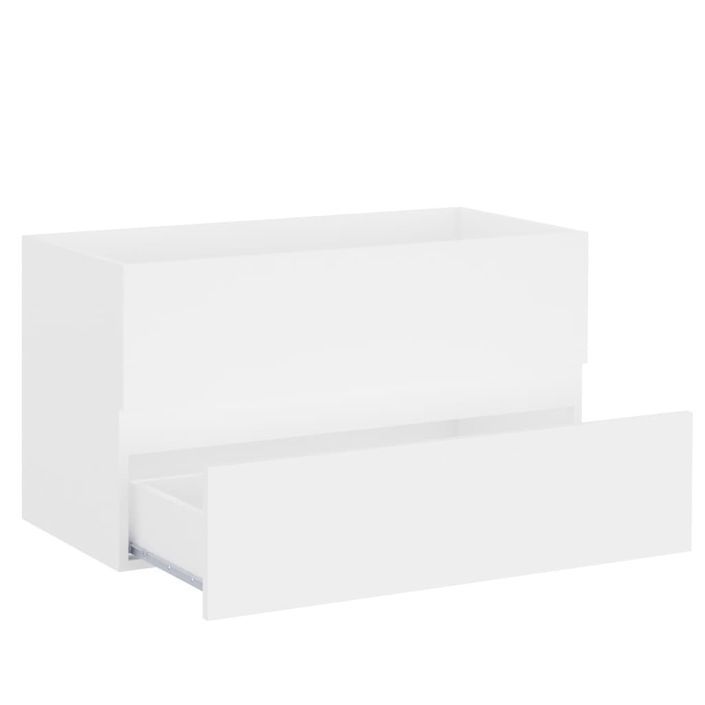 Armoire d'évier Blanc 80x38,5x45 cm - Photo n°4