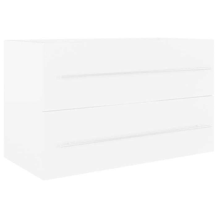 Armoire d'évier Blanc 80x38,5x48 cm - Photo n°1