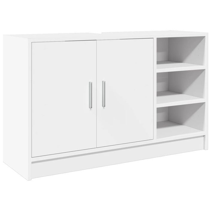 Armoire d'évier blanc 90x29x55 cm bois d'ingénierie - Photo n°2