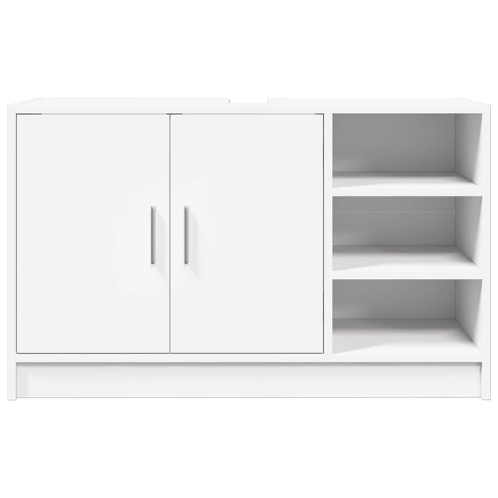 Armoire d'évier blanc 90x29x55 cm bois d'ingénierie - Photo n°4