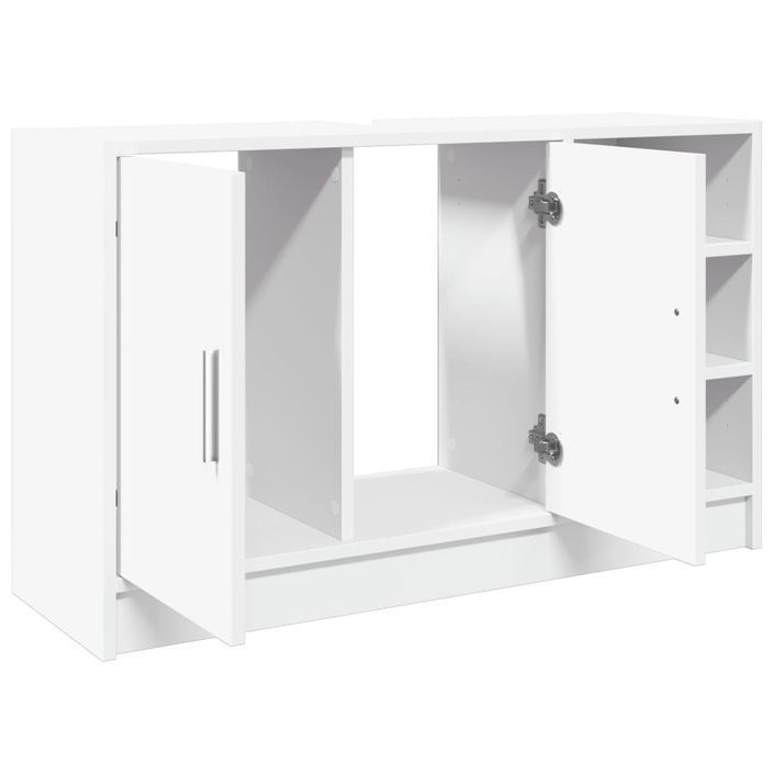 Armoire d'évier blanc 90x29x55 cm bois d'ingénierie - Photo n°5