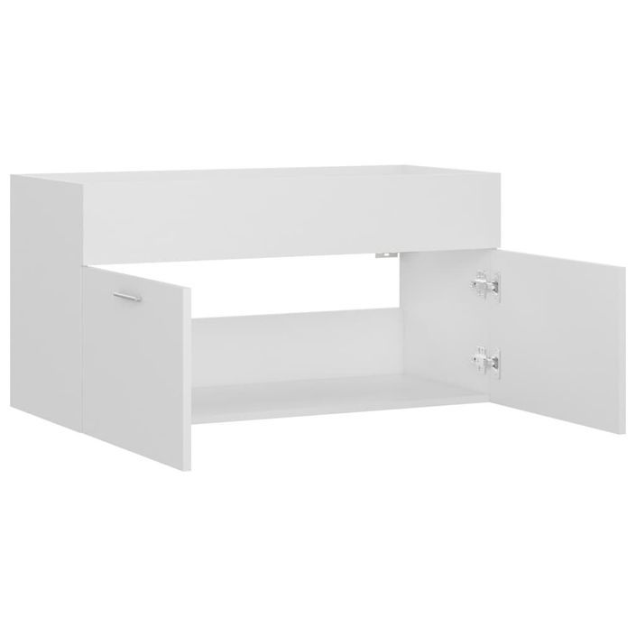 Armoire d'évier Blanc 90x38,5x46 cm - Photo n°7