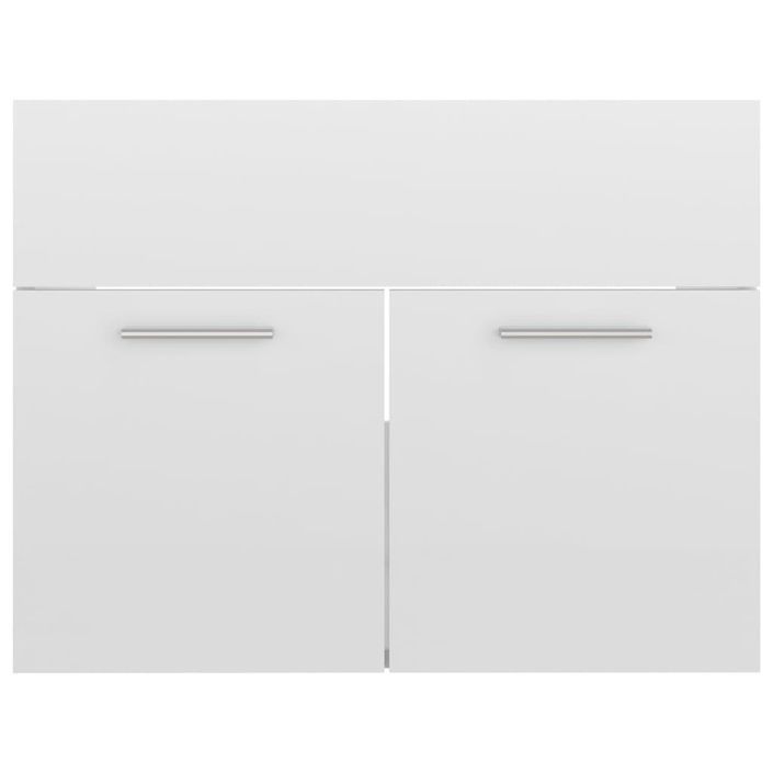 Armoire d'évier Blanc brillant 60x38,5x46 cm - Photo n°5