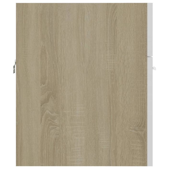 Armoire d'évier Blanc et chêne sonoma 41x38,5x46 cm - Photo n°6