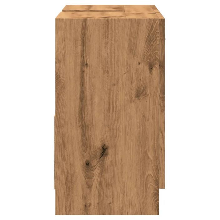 Armoire d'évier chêne artisanal 63x30x54 cm bois d'ingénierie - Photo n°5