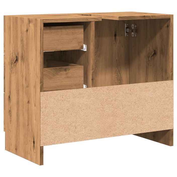 Armoire d'évier chêne artisanal 63x30x54 cm bois d'ingénierie - Photo n°6