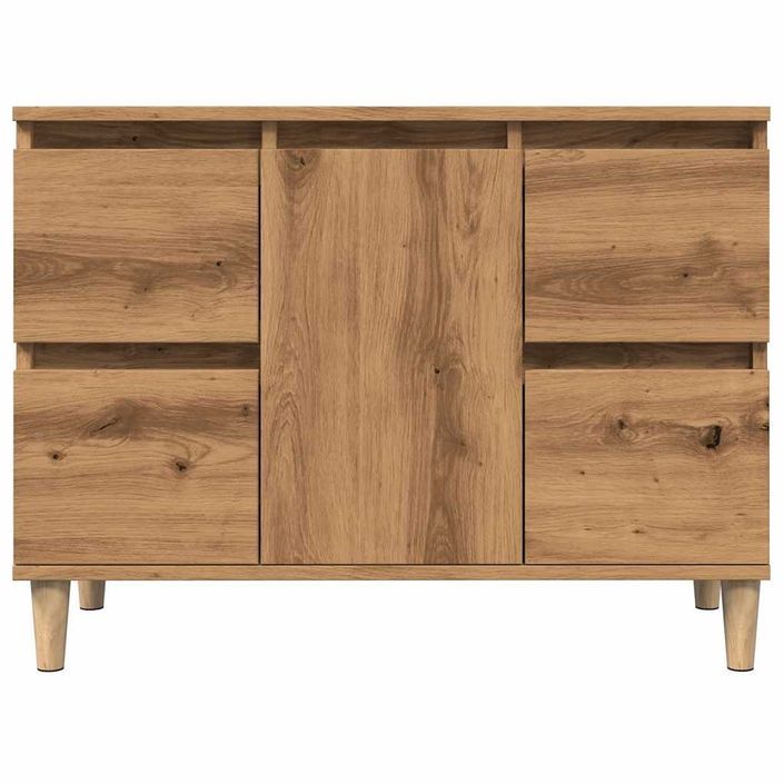 Armoire d'évier chêne artisanal 80x33x60 cm bois d'ingénierie - Photo n°4