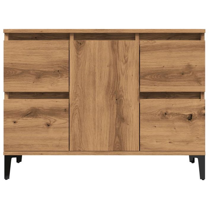 Armoire d'évier chêne artisanal 80x33x60 cm bois d'ingénierie - Photo n°4