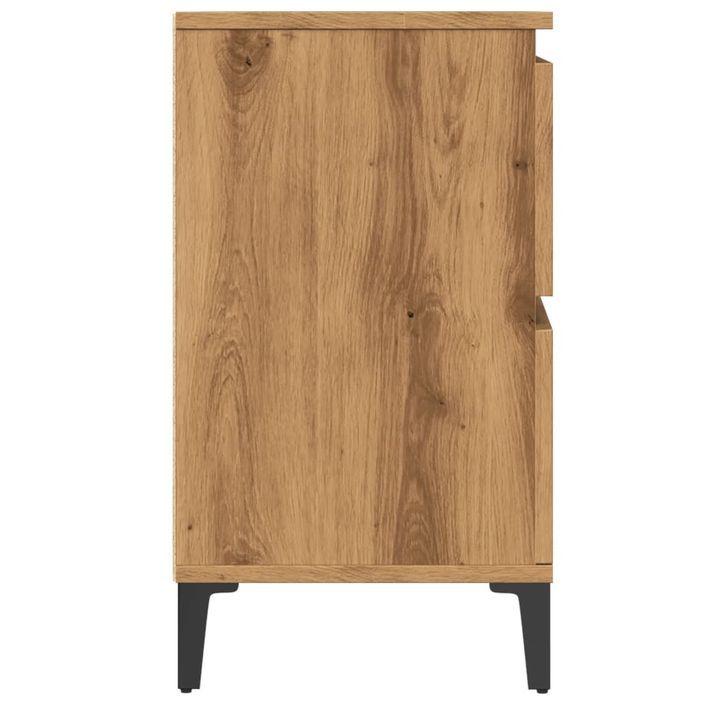 Armoire d'évier chêne artisanal 80x33x60 cm bois d'ingénierie - Photo n°6