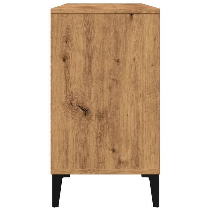 Armoire d'évier chêne artisanal 80x33x60 cm bois d'ingénierie - Photo n°7