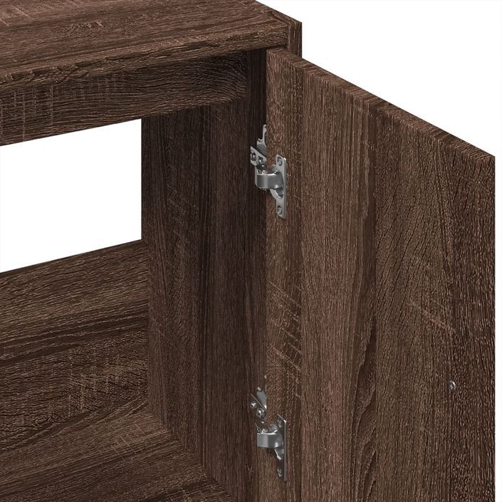 Armoire d'évier chêne marron 63x29x55 cm bois d'ingénierie - Photo n°8