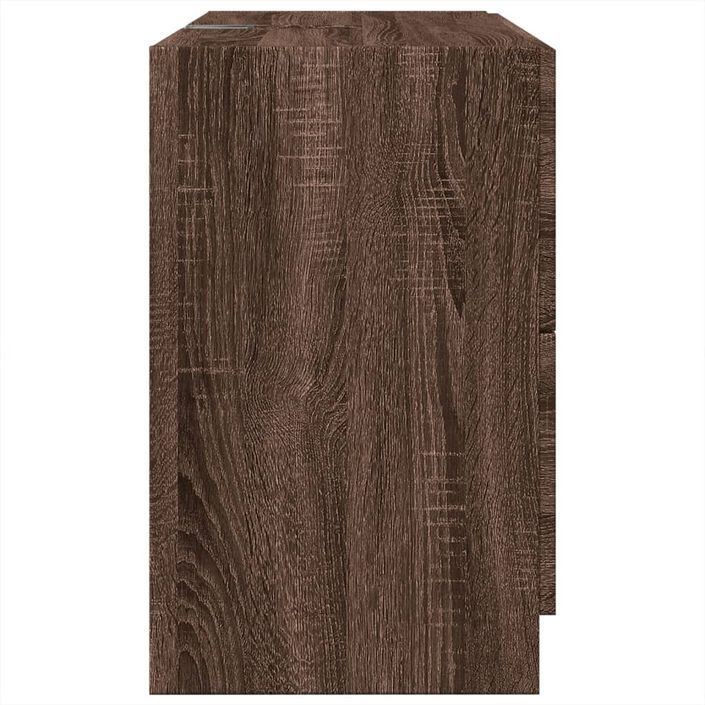 Armoire d'évier chêne marron 78x37x59 cm bois d'ingénierie - Photo n°6