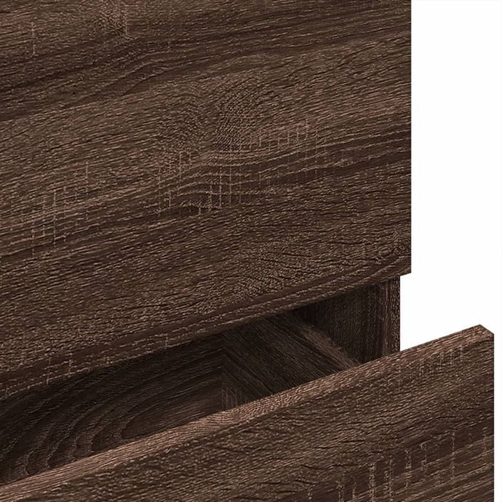 Armoire d'évier chêne marron 78x37x59 cm bois d'ingénierie - Photo n°9