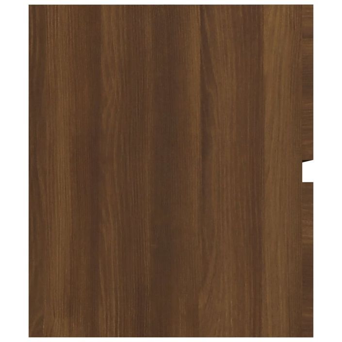 Armoire d'évier Chêne marron 90x38,5x45 cm Bois d'ingénierie - Photo n°8