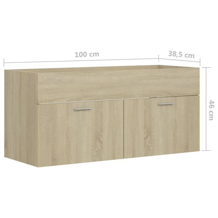 Armoire d'évier Chêne sonoma 100x38,5x46 cm - Photo n°8