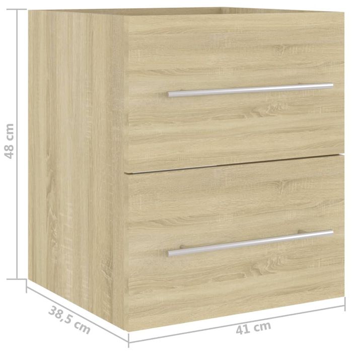 Armoire d'évier Chêne sonoma 41x38,5x48 cm - Photo n°7