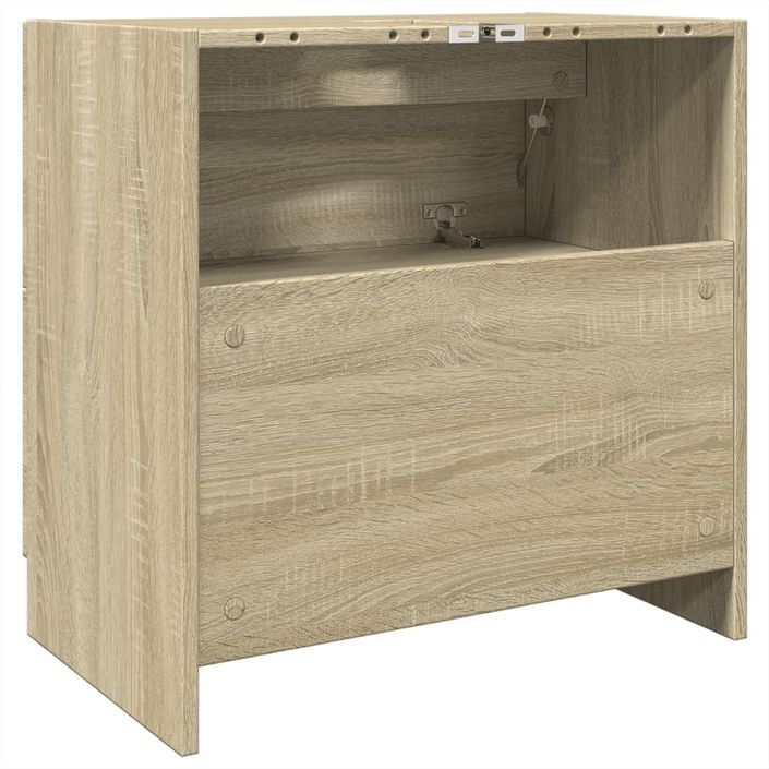 Armoire d'évier chêne sonoma 59x37x59 cm bois d'ingénierie - Photo n°7