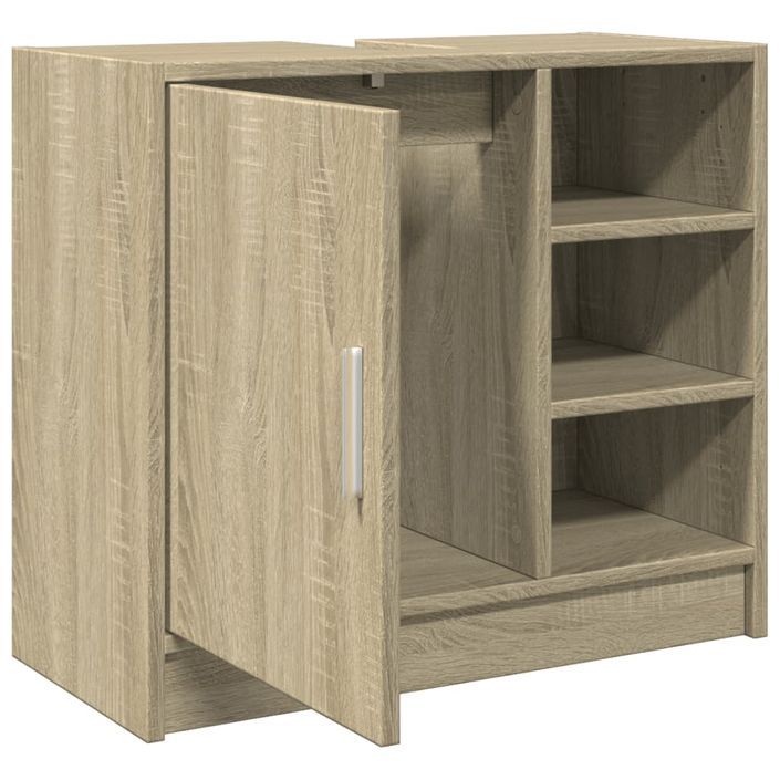 Armoire d'évier chêne sonoma 63x29x55 cm bois d'ingénierie - Photo n°5