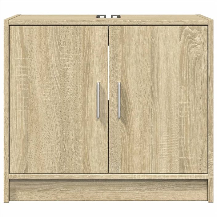 Armoire d'évier chêne sonoma 63x29x55 cm bois d'ingénierie - Photo n°4