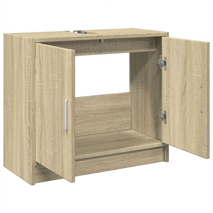 Armoire d'évier chêne sonoma 63x29x55 cm bois d'ingénierie - Photo n°5