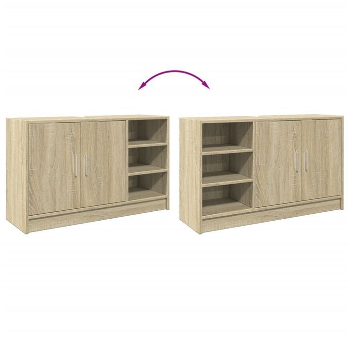 Armoire d'évier chêne sonoma 90x29x55 cm bois d'ingénierie - Photo n°8